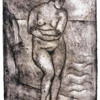 Veno Pilon: Kopalka, 1926, jedkanica, papir