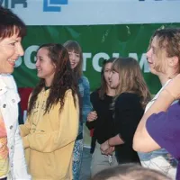 Lidija Kleindienst (levo) s plesalkami ob nedavnem povratku z evropskega prvenstva