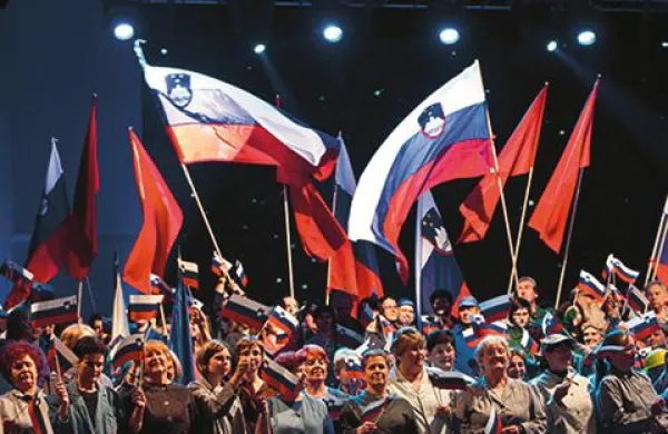 Utrinek s proslave ob dnevu ržavnosti leta 2010