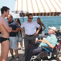 Matjaž Markič, podžupan Danijel Cep in Edi Pobega 