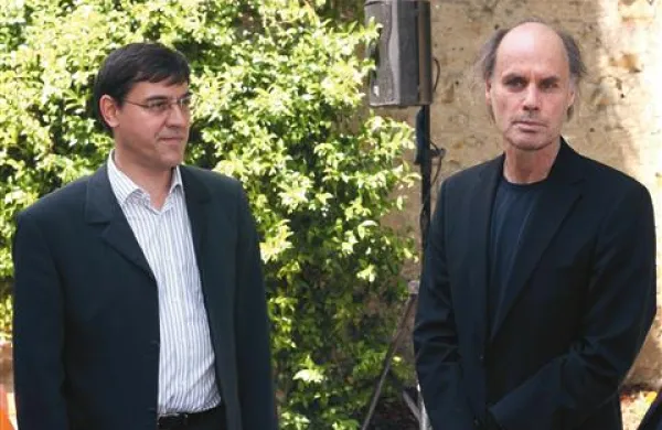 Direktor ZRS Darko Darovec (levo) in rektor primorske univerze Dragan Marušič