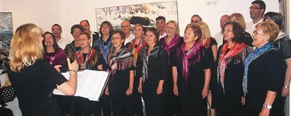 Na slovesnosti ob desetletnici je ubrano nastopil pevski zbor Encijan