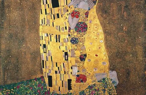 Gustav Klimt: Poljub, 1907, Belvedere Dunaj 