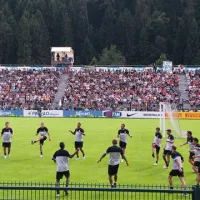 Množica navijačev spremlja odprte treninge Interja v Pinzolu