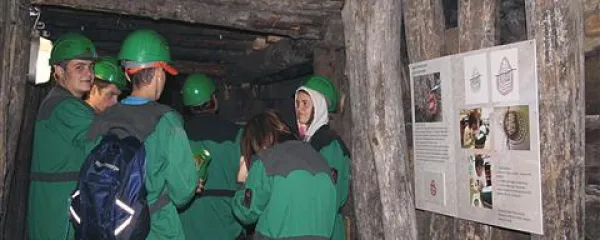 ... živi pa -  tudi z občasnimi razstavami -   turistični rudnik Antonijev rov
