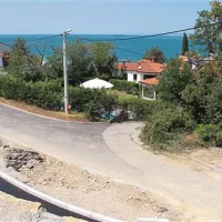 Večje zemljišče (zaraščeni predel na desni) je Nataša Blaževič Bangiev dopolnila z dodatnima manjšima (v ospredju), ki ju je doslej prečkala široka dostopna pot do sosednjih hiš
