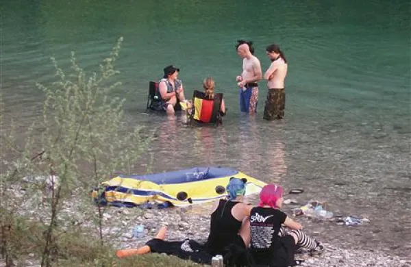 Osvežitev v hladni Soči 