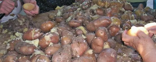 Lupljenje kuhanega krompirja