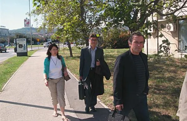 Loredana Bratož, njen zagovornik Gregor Hrvatin in Marjan Mikuž