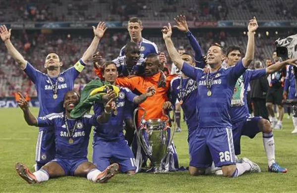 Tako so se v pretekli sezoni veselili nogometaši Chelseja po zmagi v ligi prvakov