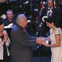 Elza Budau, Jure Robežnik in Lea Sirk (z leve)