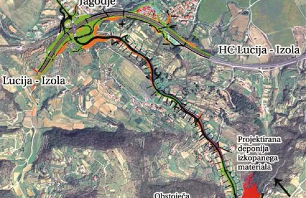 Izolska občina bo morala za gradnjo  slemenske ceste Jagodje-Šared dobiti približno 45.000 kvadratnih metrov površin, skoraj polovico (20.000) jih bo morala odkupiti