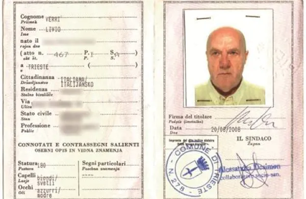 Stara dvojezična osebna izkaznica 