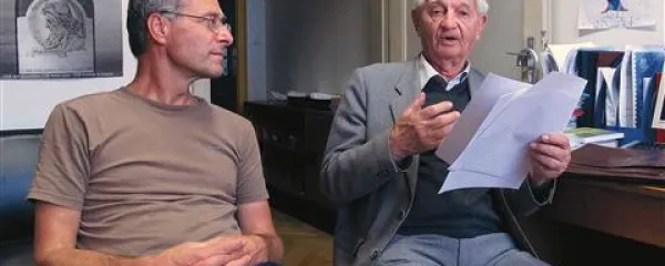Profesorja dr. Miran Hladnik (levo) in dr. Franc Zadravec