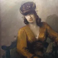 Riko Debenjak: Moja žena, 1945, olje na platnu, 100 cm x 84 cm 