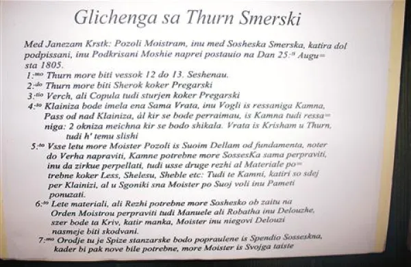 Pogodba iz leta 1805 je prav zanimivo branje