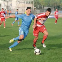 Nogometaši Gorice (v modrem) so  premagali Aluminij s 4:1
