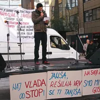 V Mariboru protestniki zahtevajo odstop Janeza Jan&scaron;e