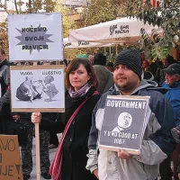 V Mariboru protestniki zahtevajo odstop Janeza Jan&scaron;e