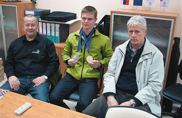 Andrej Kodele (na sredini), Marko Peršič (levo) in Tomislav Čermelj   