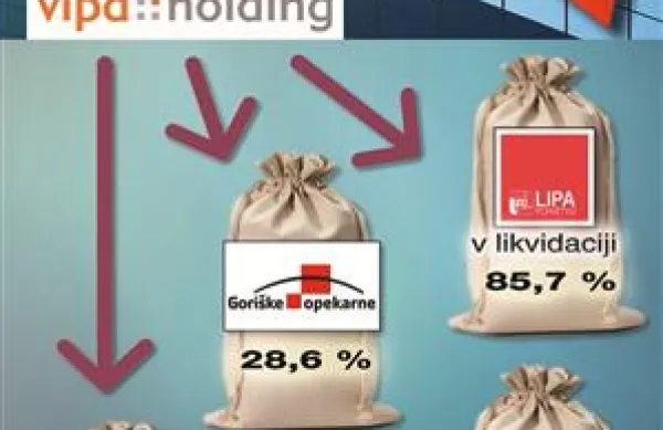 Mlinotest, Abanka, Vipa Nepremičnine  in Lipa v likvidaciji so najpomembnejše naložbe Vipa Holdinga, ostale, denimo, v Hit ali Elektro Primorske, so precej manjše 