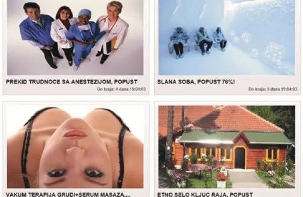 Na srbskem prodajnem spletnem portalu kupimo.rs ponujajo akcijski popust za prekinitev nosečnosti z anestezijo