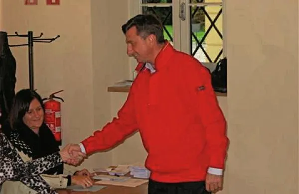 Borut Pahor je glas oddal v Šempetru pri Novi Gorici