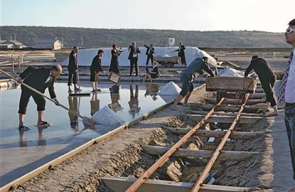 Delu čast in oblast, so člani Foto kluba Portorož naslovili skupinski avtoportret, posnet v Sečoveljskih solinah 
