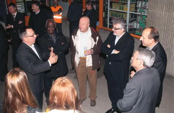 Z leve: Milorad Batinić, Peter Bossman, Božo Dimnik, hrvaški veleposlanik Svjetlan Berković, Jakob Presečnik in predsednik društva Istra Joso Begić
