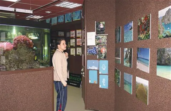 Akvarij je te dni tudi priložnostno razstavišče fotografij in otroških risb