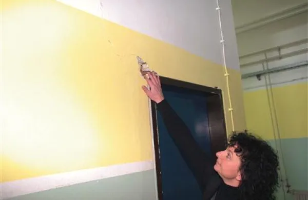 Ravnateljica Dragica Vidmar opozarja tudi na razpoke v stenah 