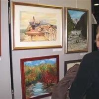 Z razstave slikarjev, udeležencev 5. likovne kolonije, posvečene krajinarju Francetu Pavlovcu