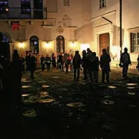 Na Titovem trgu so protestirali  z branjem Kosovelove poezije