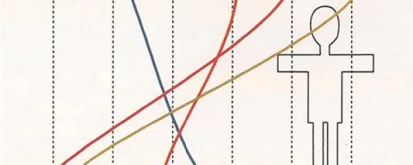 Temperaturni profili sistemov ogrevanj: (A) idealno, (B1) radiatorsko - ogrevalo ob zunanjem zidu, (B2) radiatorsko - ogrevalo ob notranjem zidu, (C) toplozračno Vir: Ensvet 