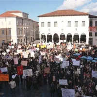 Protestniki so tudi tokrat dodobra napolnili koprski Titov trg