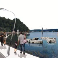 Arhitekti so si zamislili, da bi kamnite skulpture postavili tudi v morje v Jernejevem kanalu 