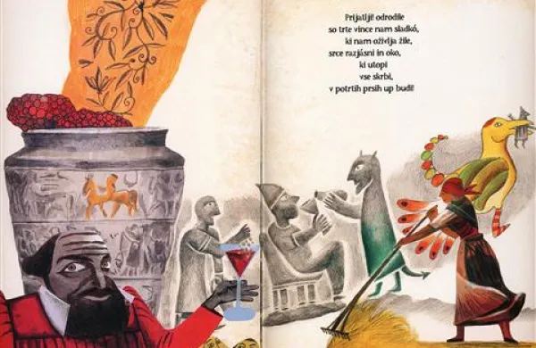 Valvasor in Alma Karlin v istem kovčku