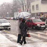 Dopoldansko sneženje v Novi Gorici