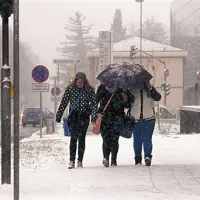 Dopoldansko sneženje v Novi Gorici 