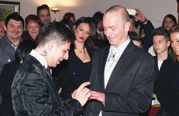 Ivan (levo) in Enrico sta prva, ki sta v Italiji sklenila istospolno partnersko zvezo