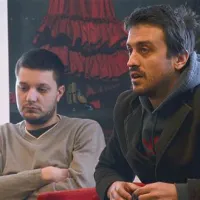 Režiser Marko Manojlović in igralec Branislav Trifunović 