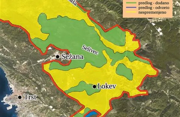 Na območju sežanske občine naj bi bilo po novem iz območij Nature 2000 izvzeto območje mesta Sežana. Zaradi varovanja habitatov stroka predlaga dodatno uvrstitev območja južno od Sežane in okolice jame Petnjak pri Brestovici pri Povirju. Zaradi varovanja ptic pa so dodana Lokev, SV zaledje Sežane zaradi varovanja vrtnega strnada, hribskega škrjanca, velike uharice in skovika, pobočja  Selivca in Sopade zaradi novih podatkov o kačarju ter dolina Raše zaradi gnezdišč velike uharice.