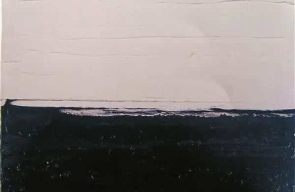 Marjan Gumilar: Horizontalni premiki, 2000, olje na platnu 