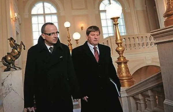 Dosedanji prvak SLS Radovan Žerjav in njegov naslednik Franc Bogovič