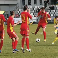 Tako je Miha Blažil ob koncu prvega polčasa s strelom med nogami Velenjčanov (prvi pred njim je Dalibor Radujko) izenačil na 1:1