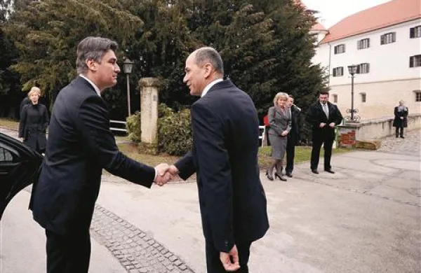 Zoran Milanović in Janez Janša  