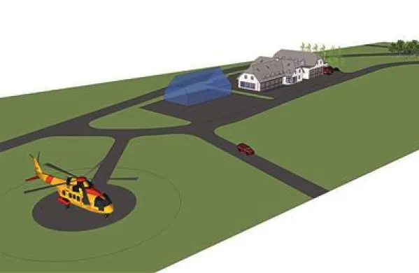Tako so zasnovali  center za zaščito in reševanje z novo upravno stavbo in heliodromom, v igri je tudi možnost za pridobitev denarja EU za gradnjo hangarja za helikopterje  