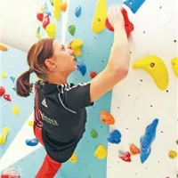 Aktualna svetovna prvakinja Mina Markovič v najbolj ekstremnem delu nove stene