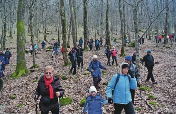 Na tradicionalnem 15. povirskem pohodu   so vodniki približno sto udeležencev  vodili po naravnih znamenitostih okolice Povirja in Gorenja