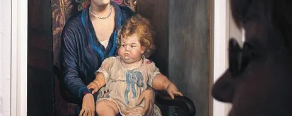Portret gospe Rosenberg in njene hčere, 1918, Picassova parodija Ingresovih portretov 